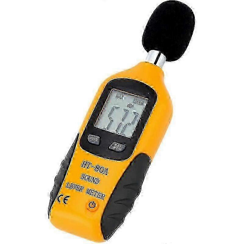 Sound Level Meter with Backlit Display - Professional Noise Measurement Tool for 30-130 dB Range, 9V Battery Included