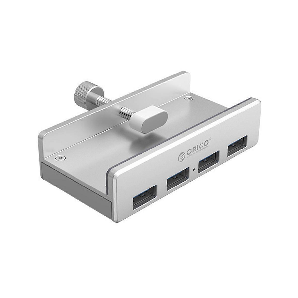 USB 3.0 HUB 5Gbps Clip Expansion HUB Splitter 1 bis 4 Multiple Extend Dock für Desktop-PC-Zubehör Silber