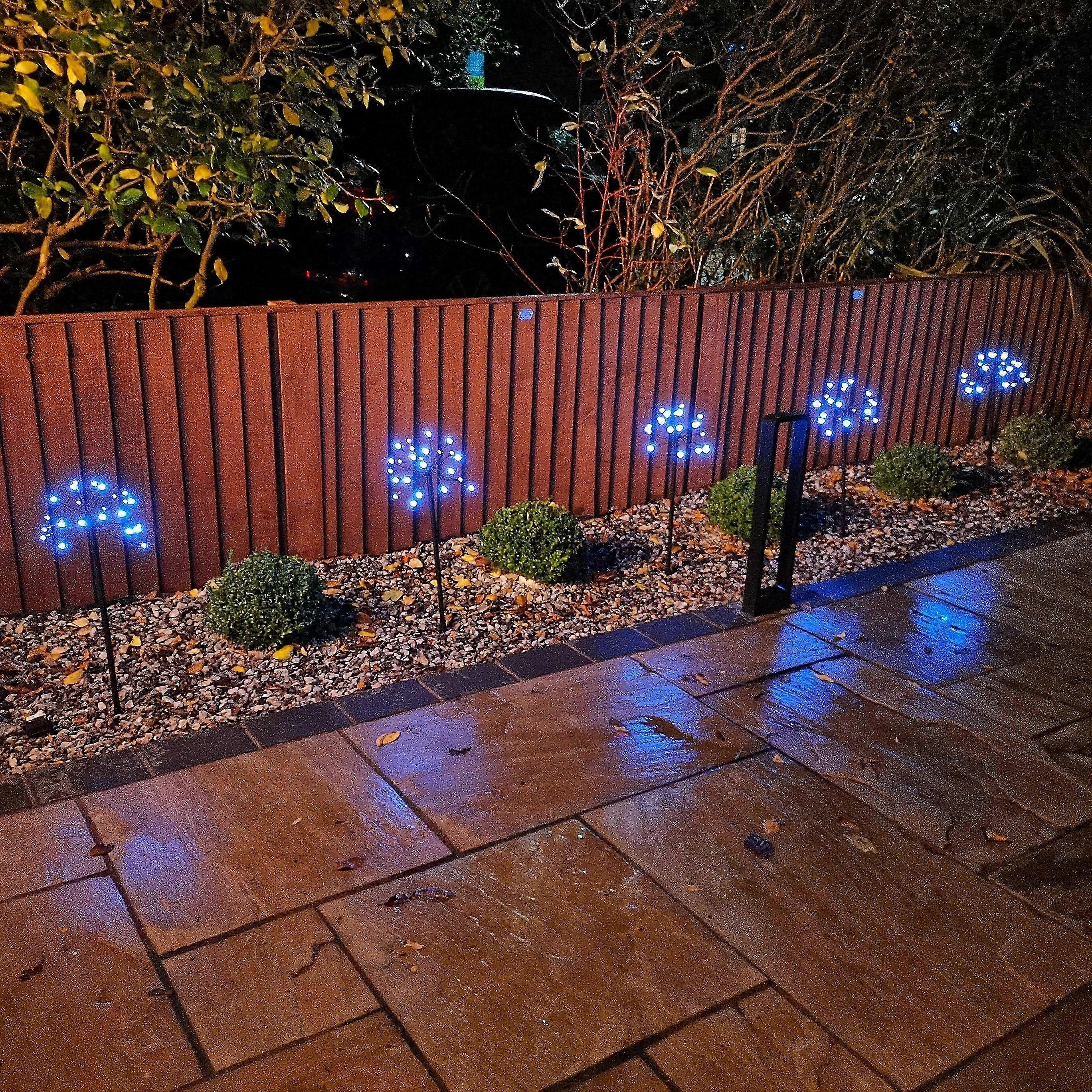 5Pcs Premier Battery Operated Multi Function Sparkler Pathfinder Lights 120 Cool White Leds