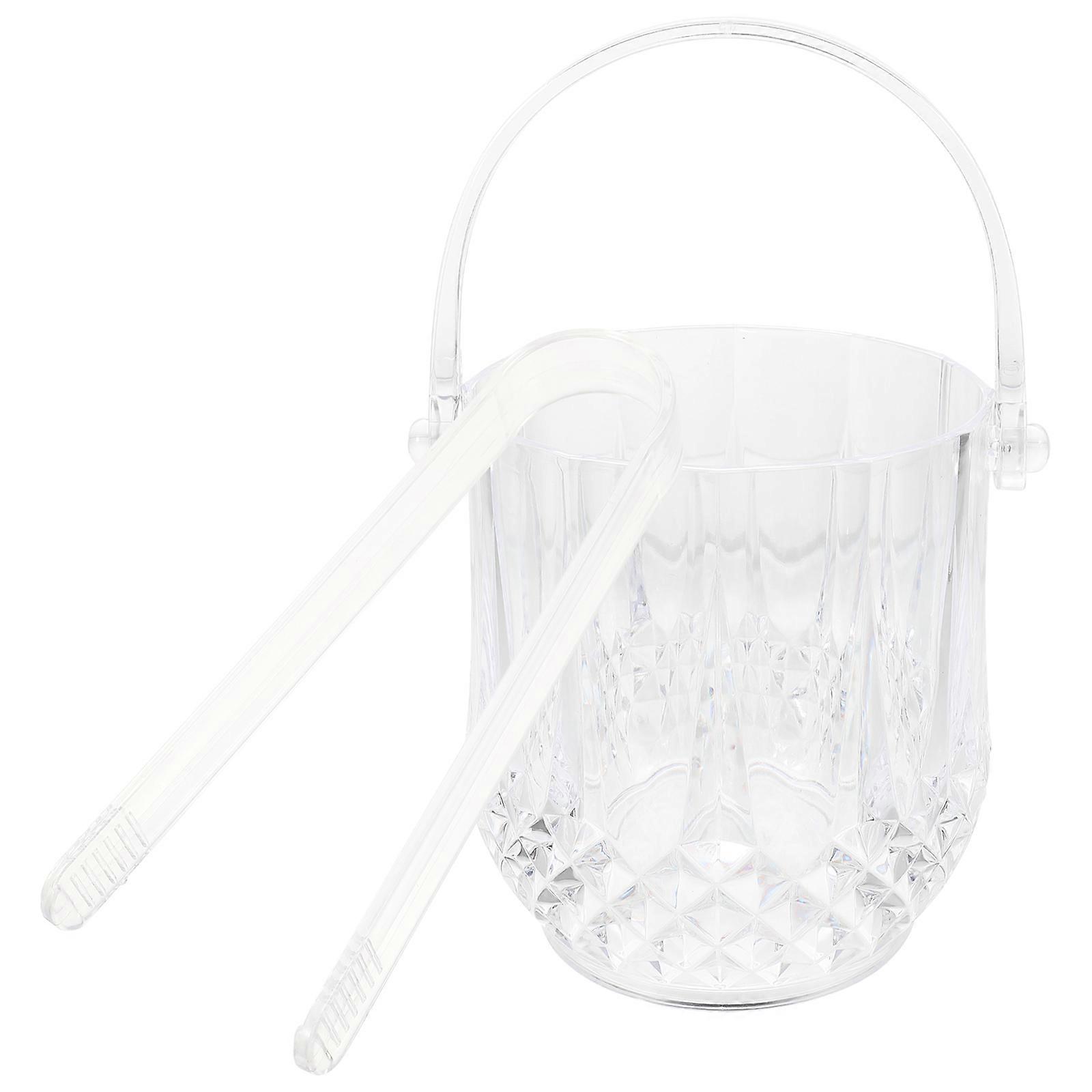 Transparent Ice Storage Bucket for Wine Beer Material Ideal for Bars KTV 1 Set