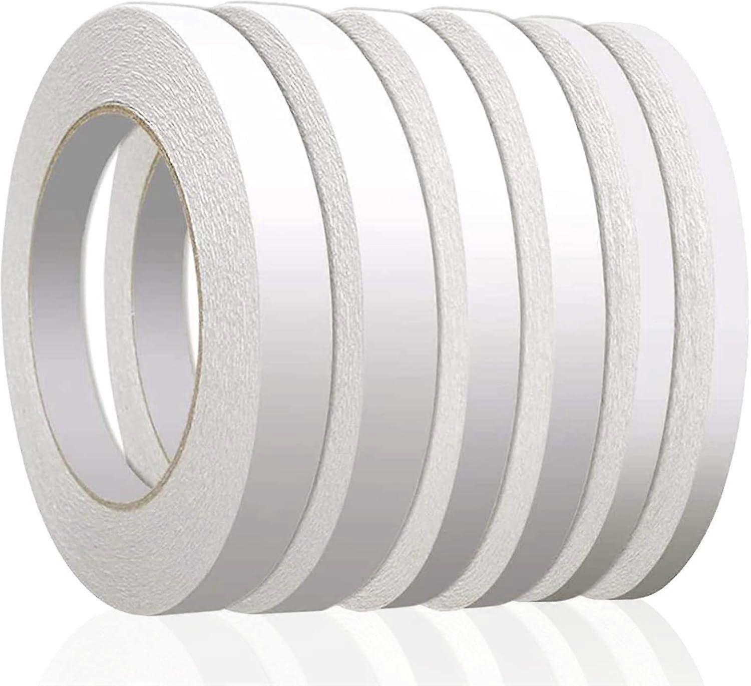 8 Meters Double Sided Tape 6 Rolls High Performance Tape Double Sided Adhesive Tapes for Scrapbooking Card Making Wrapping Paper Crafts