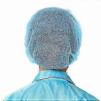 100pcs Disposable Hair Net Caps Hairnet Dust Head Cover Stretch Elastic Hat