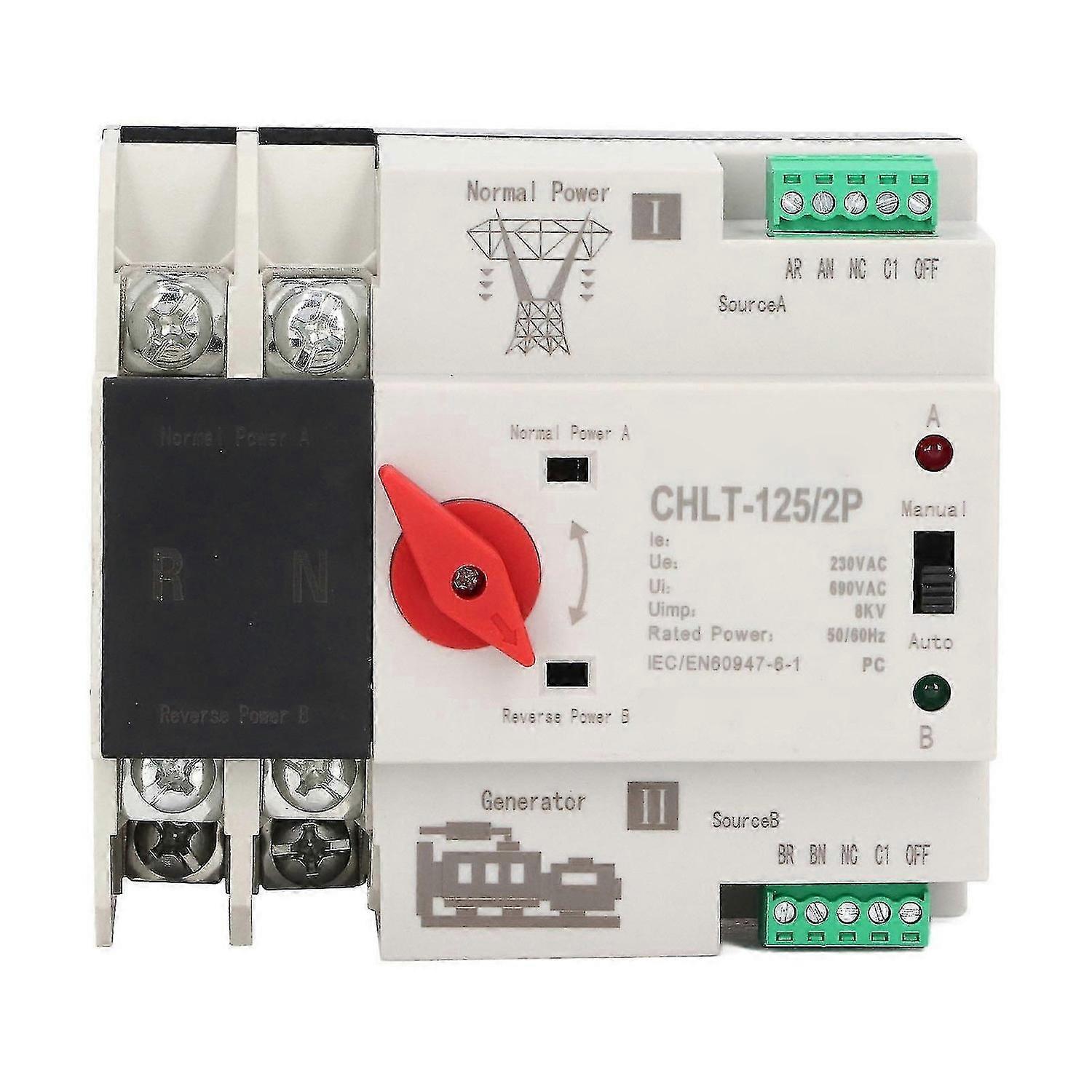 Dual Power Automatic Transfer Switch Flame Retardant Dual Power Switch for