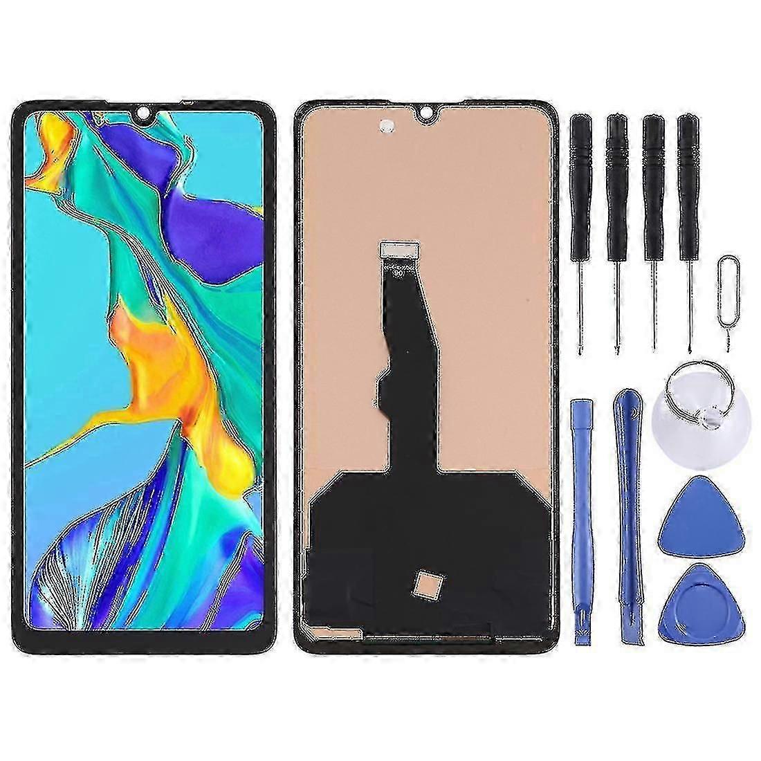 Huawei P30 LCD Display Touch Screen Digitizer Assembly with Frame (No Fingerprint Support)
