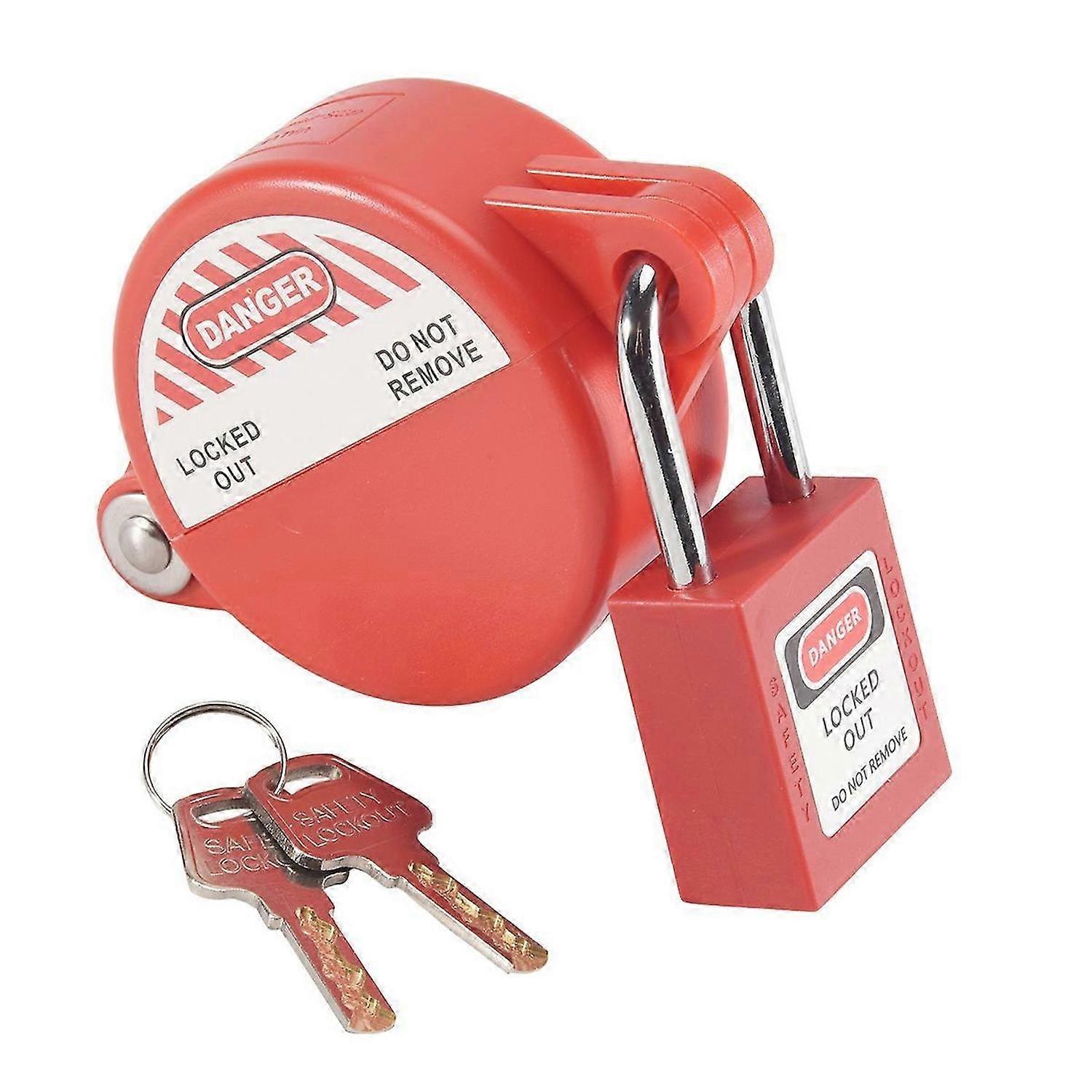 Outdoor Faucet Lock with Padlock - for 1 to 2-1/2In Dia Valve Handles
