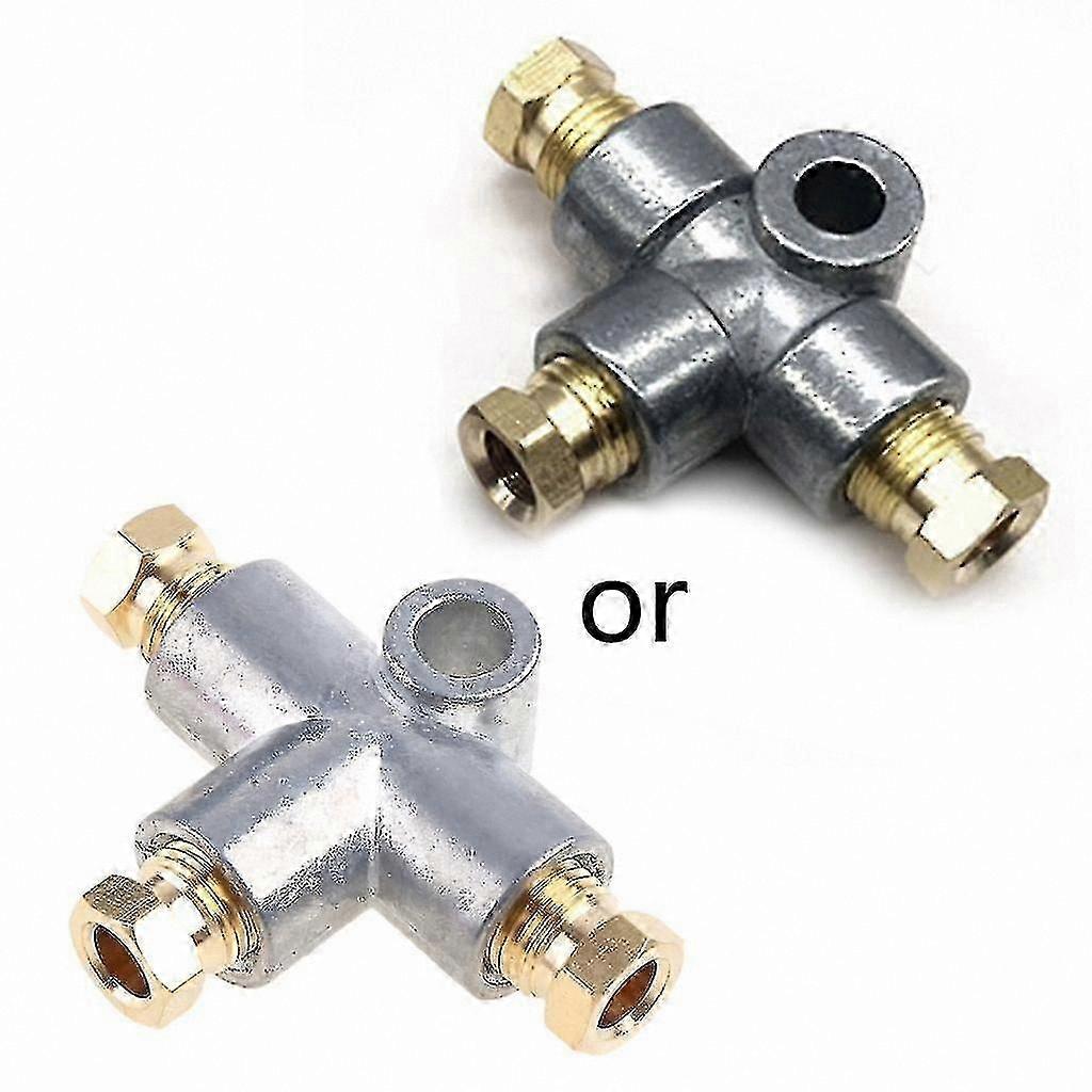 3-Way Hydraulic Brake Pipe Connector with Male Nuts for T-Shape Fittings