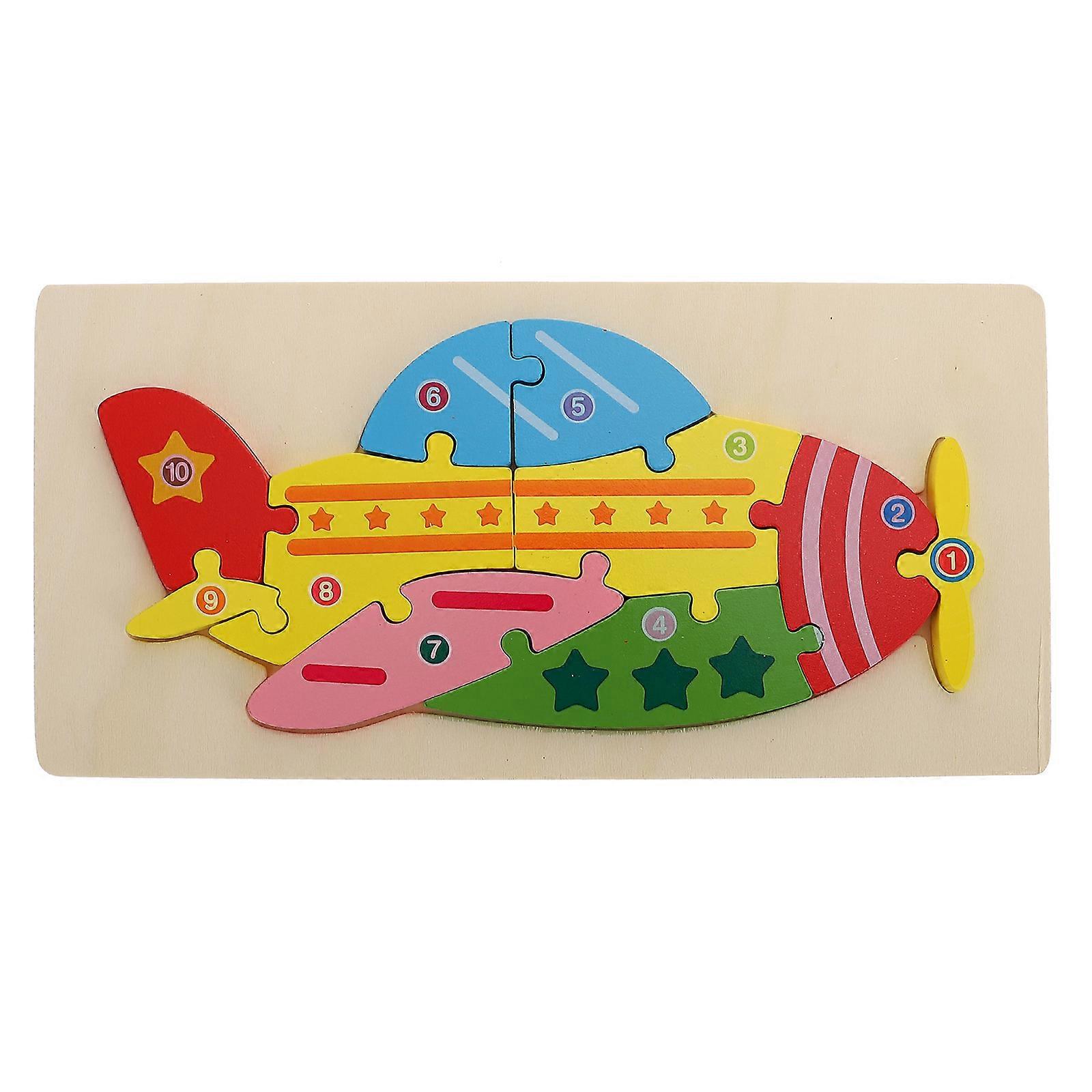 Preschool Puzzles Kids Airplane Shape Puzzle Hand Eye Coordination Indoor Playtime Multi 11 79x5 89x0 59in 1 Set