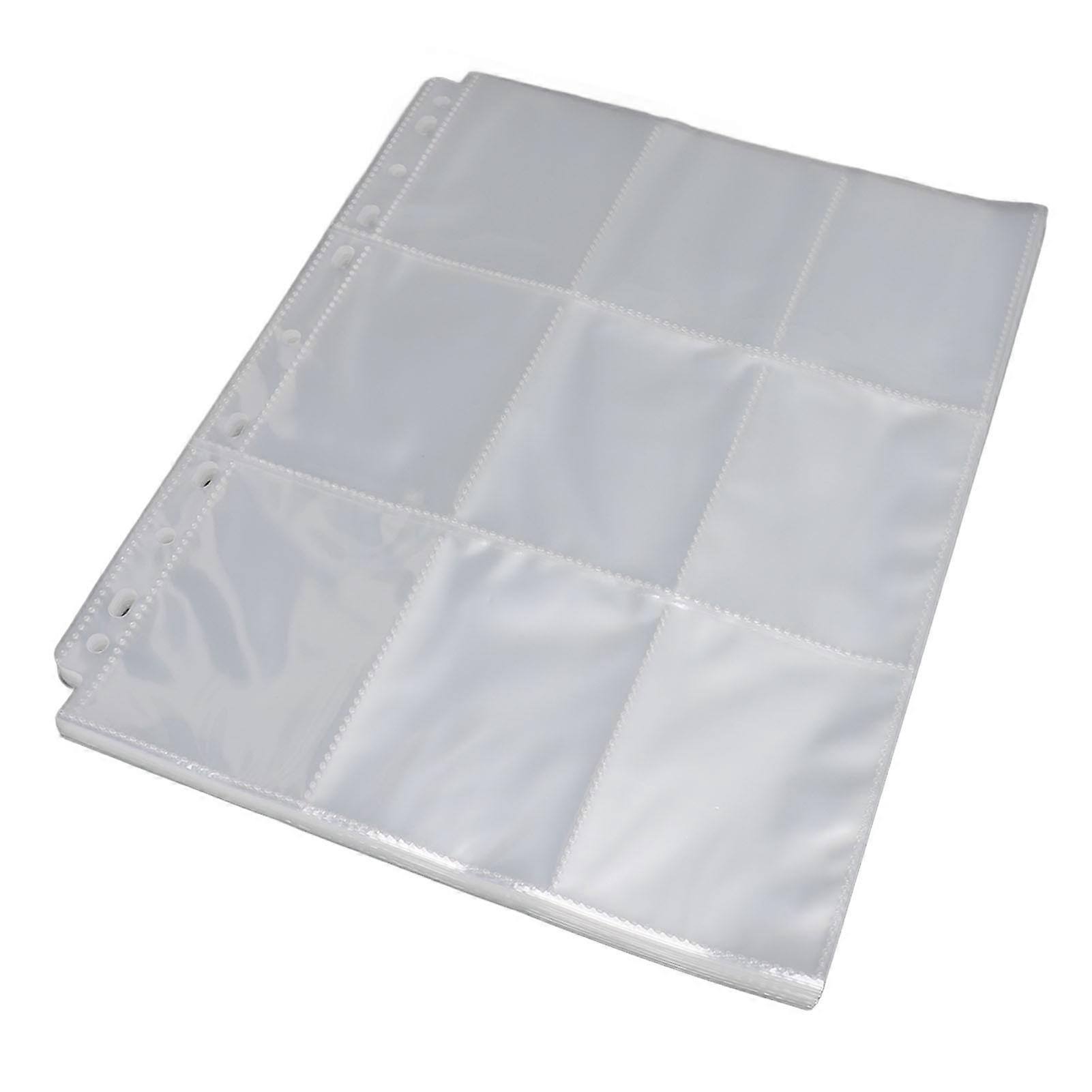 40PCS Double-Sided Clear Plastic Trading Card Sleeves Binder