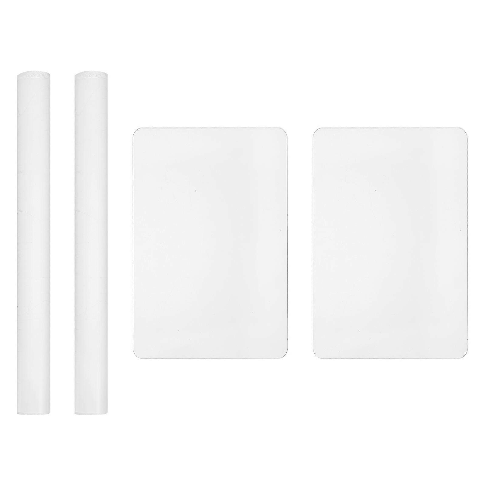 4Pcs Clay Roller Acrylic Material For DIY Projects Transparent 1.8X19.8CM Wear-resistant