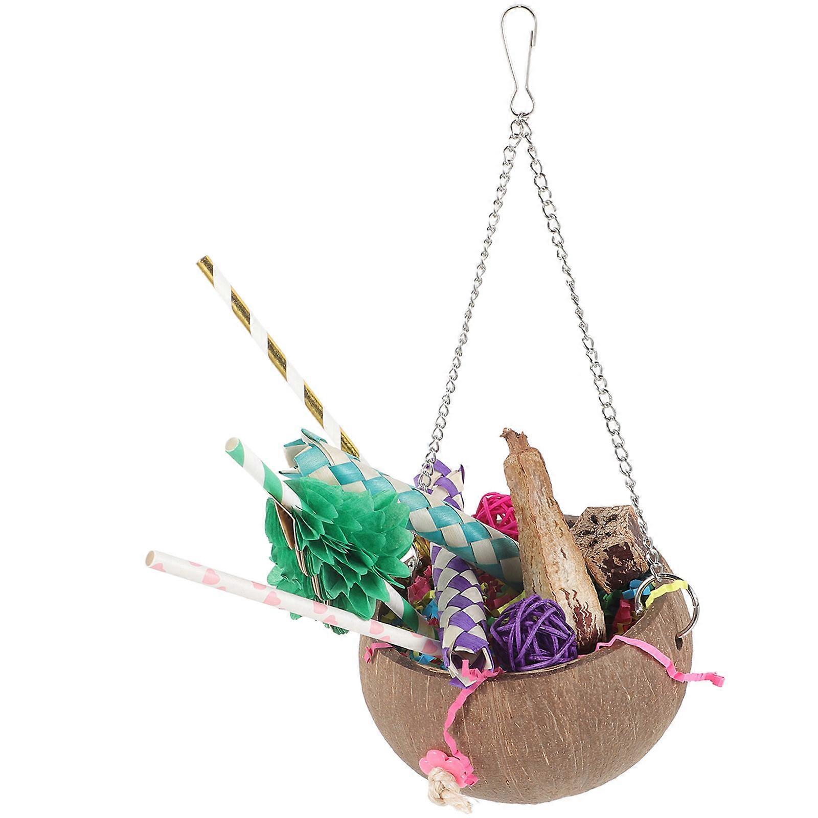 Hanging Bird Toy Parrot Shredding Chewing Toy for Cage 3Sets