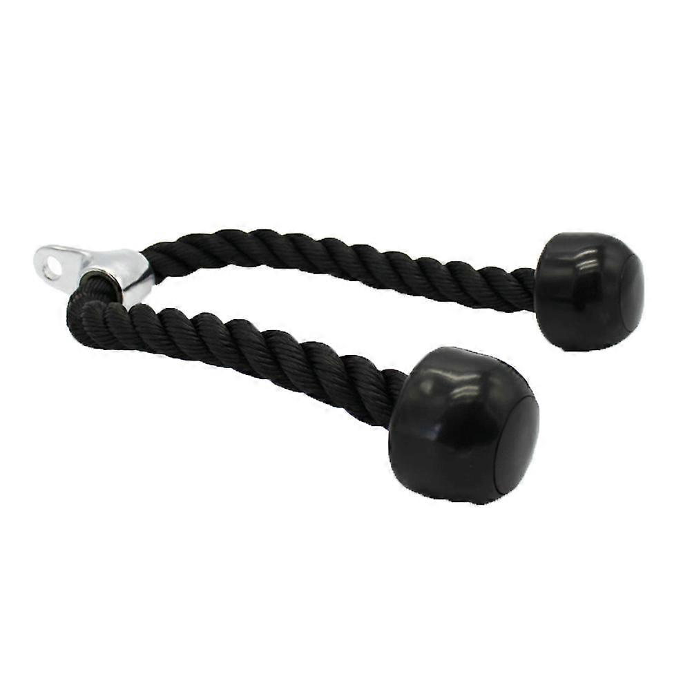 Tricep Rope Dual Grip Strength Machine Attachment for Sports Fitness Training Black Made for Strength Training 1Set
