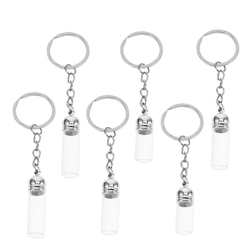 Small Perfume Bottles Empty for Hanging Keychain 18Pcs Glass Set