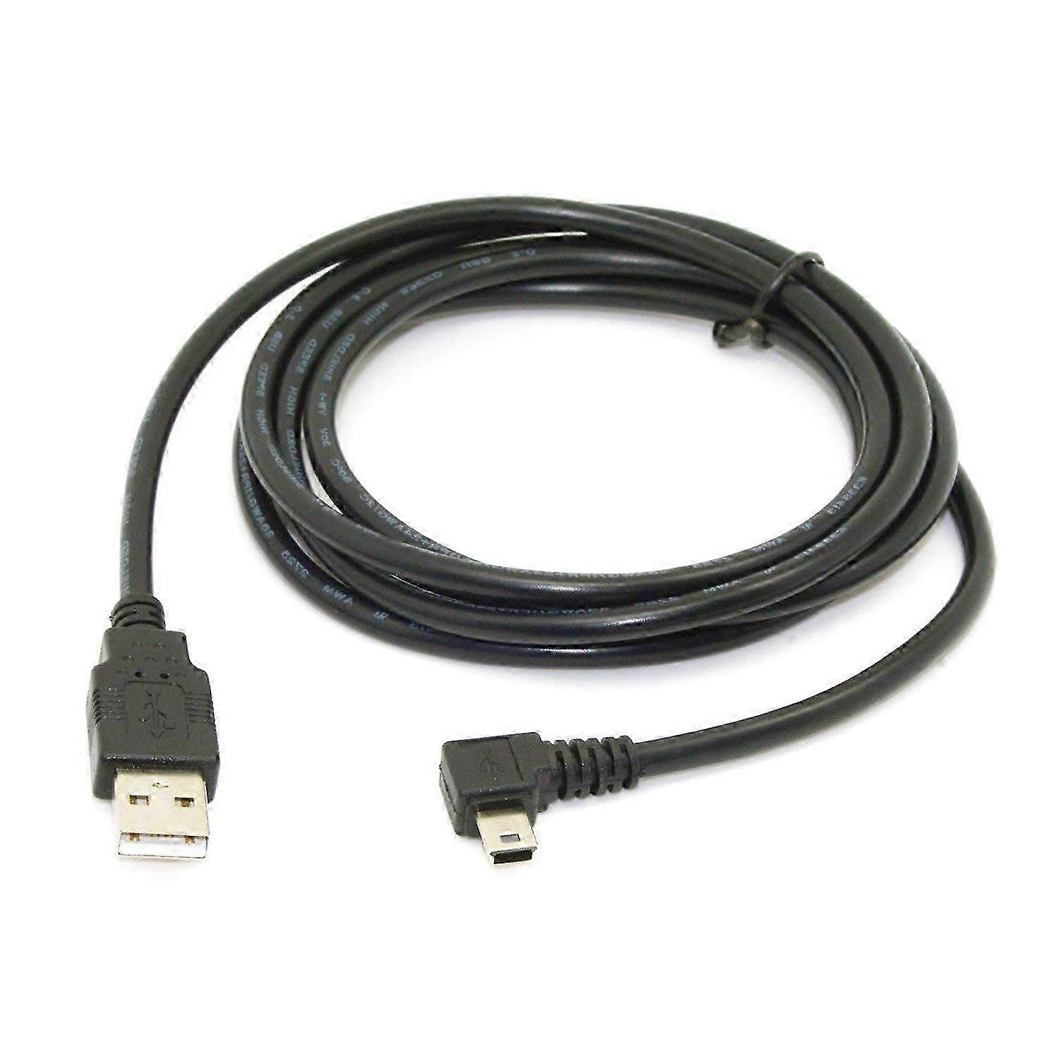 1.8m μίνι αρσενικό 90 βαθμό τύπων Β USB Β αριστερά υπό γωνία στο αρσενικό μαύρο χρώμα καλωδίων στοιχείων USB 2.0