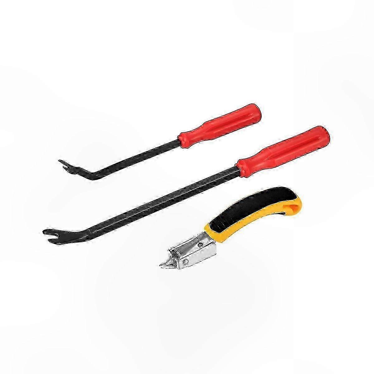 3-Piece Upholstery Staple Remover Tool Set with Puller for Furniture and Construction Use