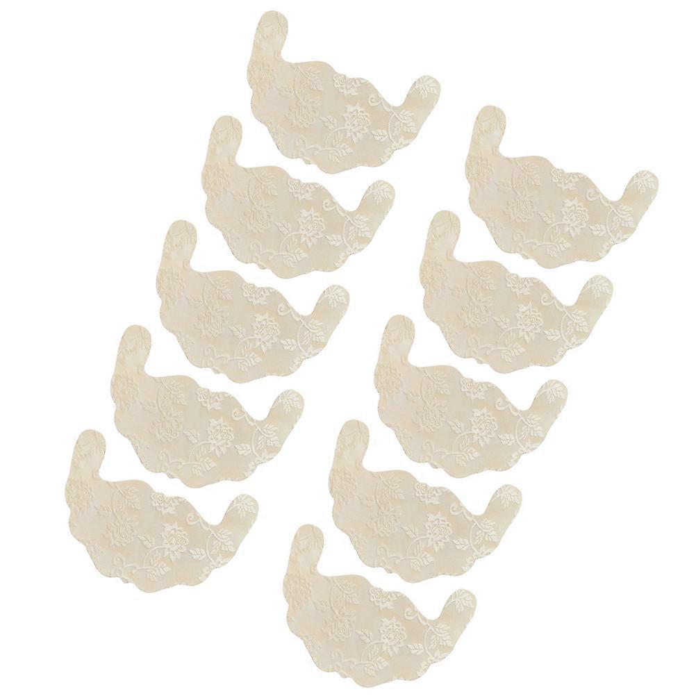 Women’s Adhesive Bras Square Shape for Swimwear Strapless Dresses Khaki Self Adhesive 10pairs
