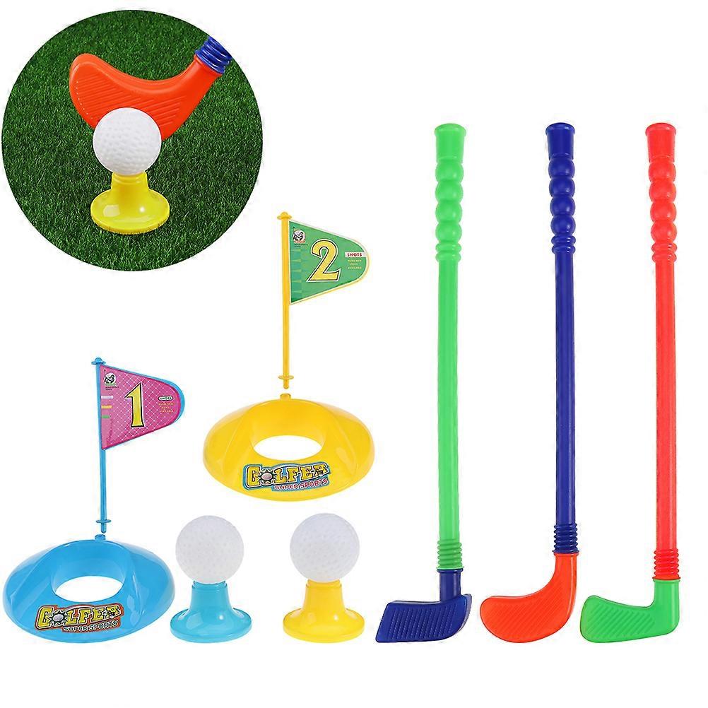 Golf Set Kids Practice Set for Playing 2Sets Colorful Parent-Child Toy