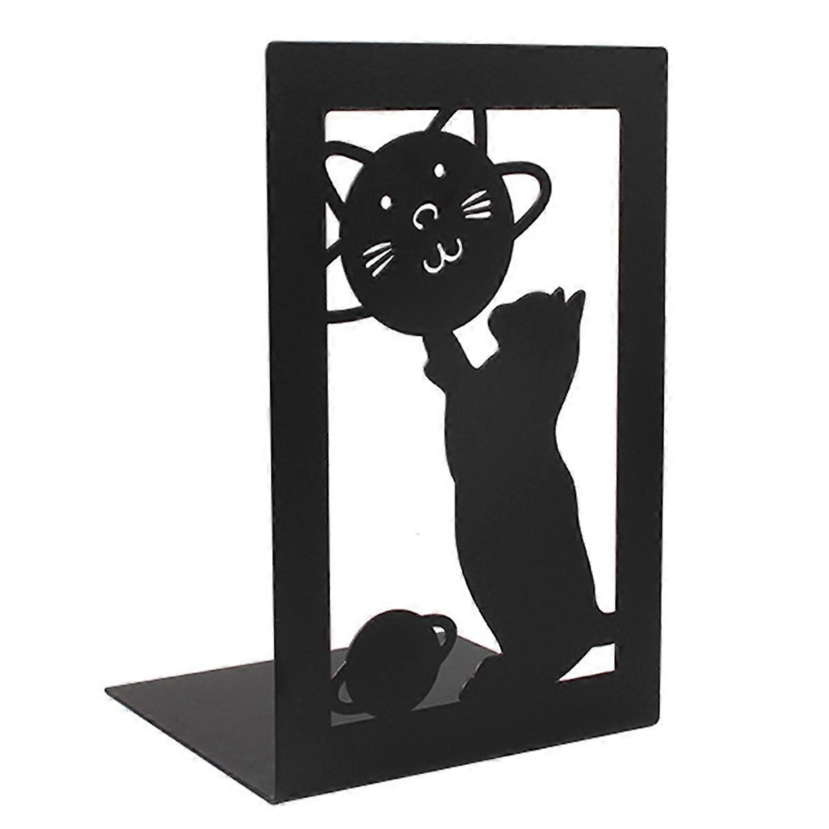 D-Decor Hollow-out Bookends for Art Hourglass Design Metal Book Stan