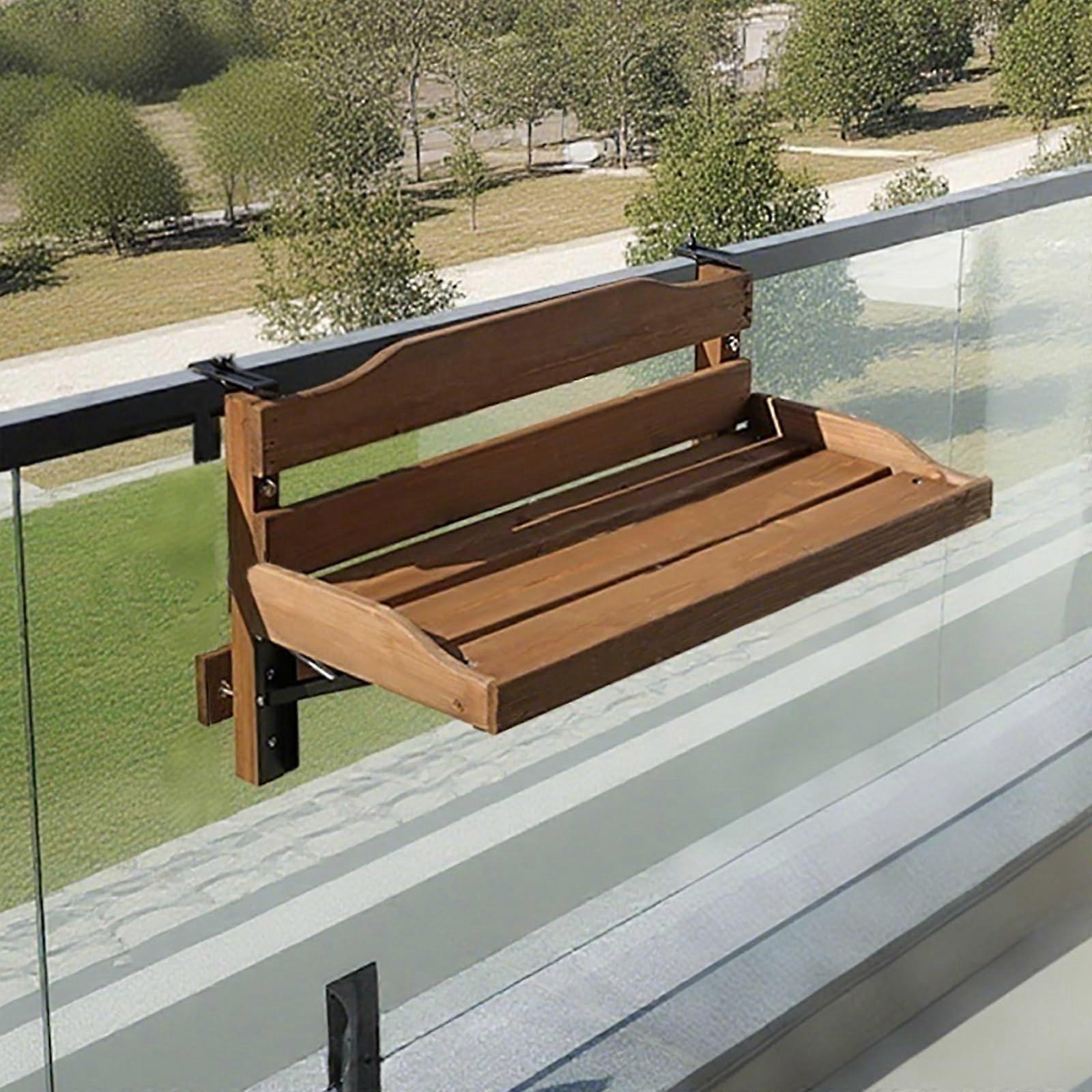 Balcony Hanging Table For Railing Adjustable Folding Rail Desk Fits Rails 1 To 4.3 Inches 120cm For Deck And Apartment