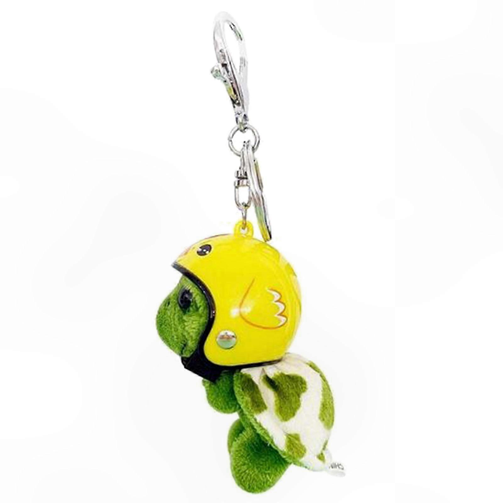 Helmeted Turtle Keychain Plushie for Gift and Decorative Purposes