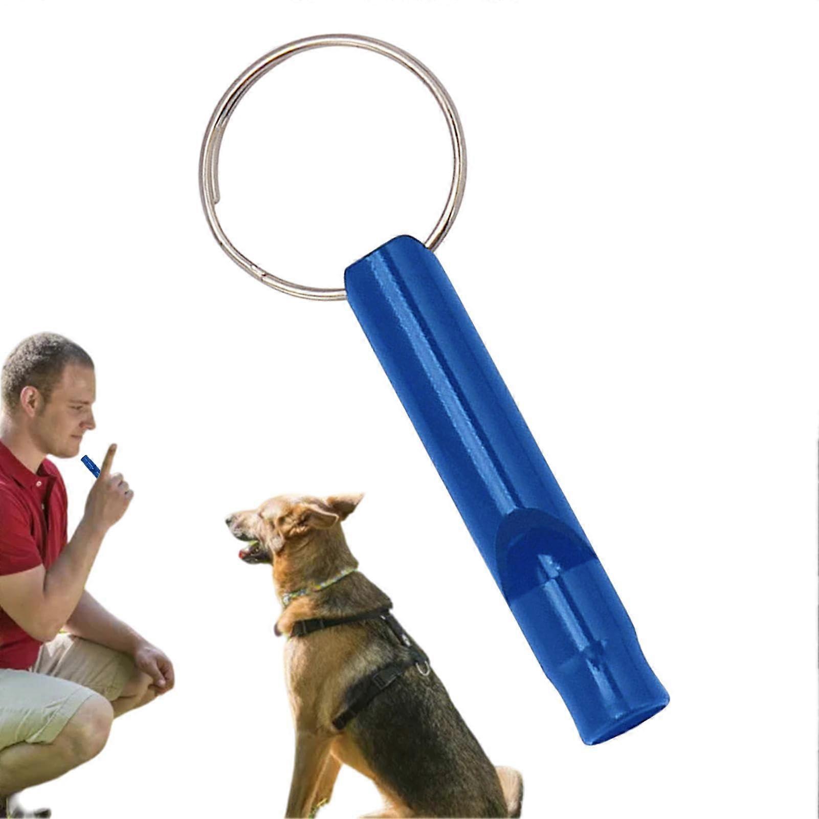 Dog Whistle to Stop Barking | Lightweight Aluminum Alloy Ultrasonic Recall Tool for Dog Training, Anti Bark Control, Blue