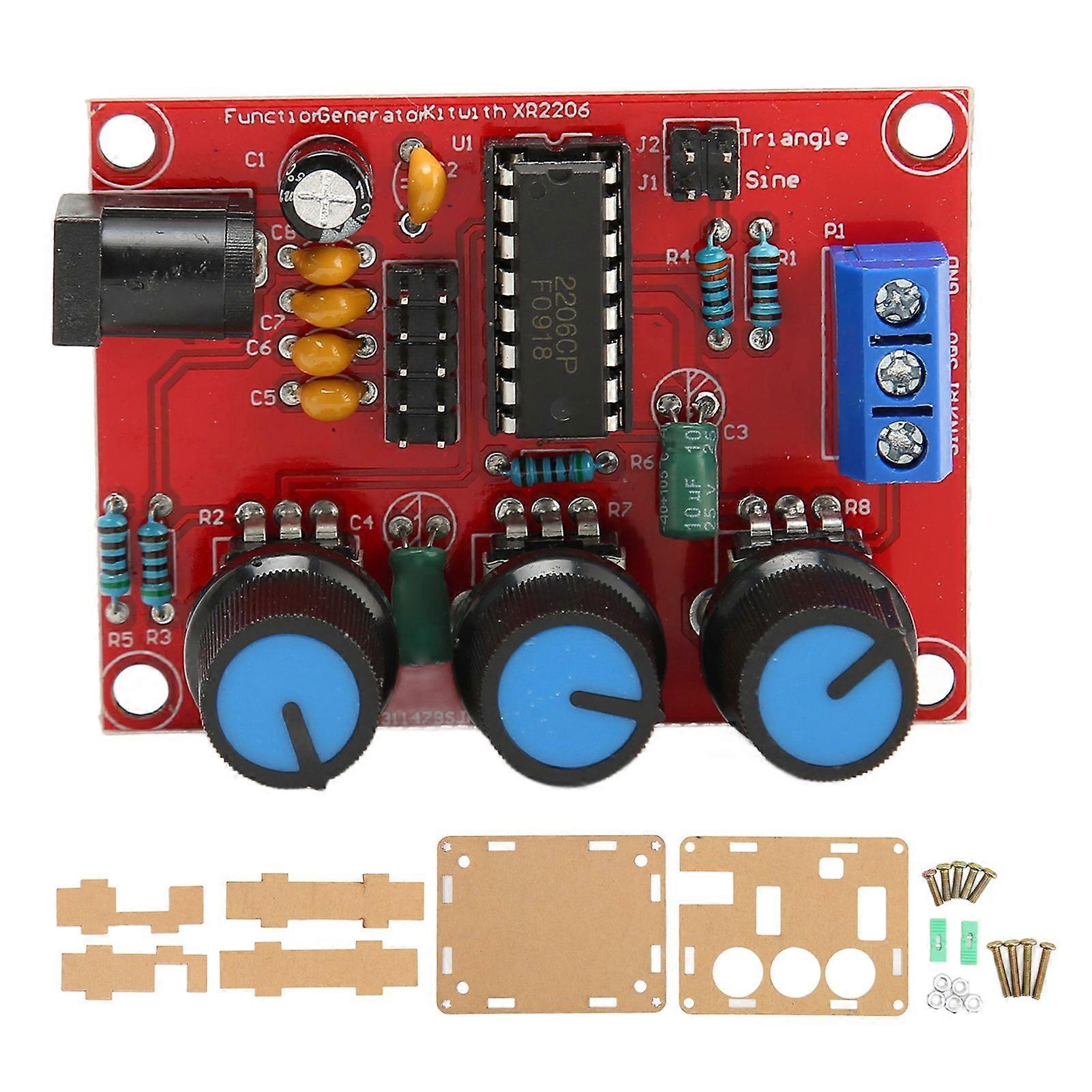 2Pcs Signal Generator Kit Sine Triangle Square Output 1Hz1MHz 912V DC Input Function Signal Generator with Case