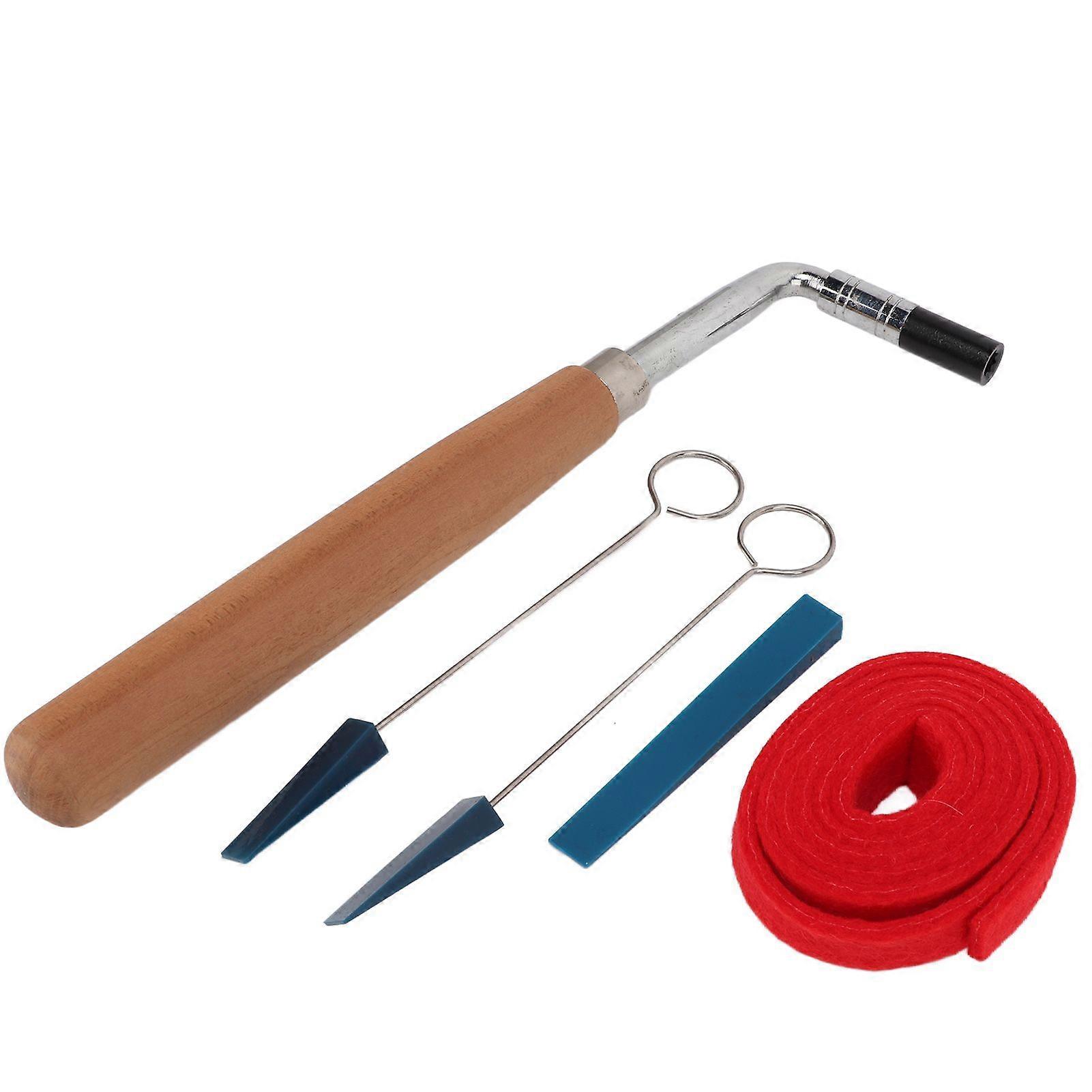 6Pcs Professional Piano Tuner Kit Exquisite Workmanship Complete Tools Easily Use Mute Tools for Beginner ProfessionalM02621
