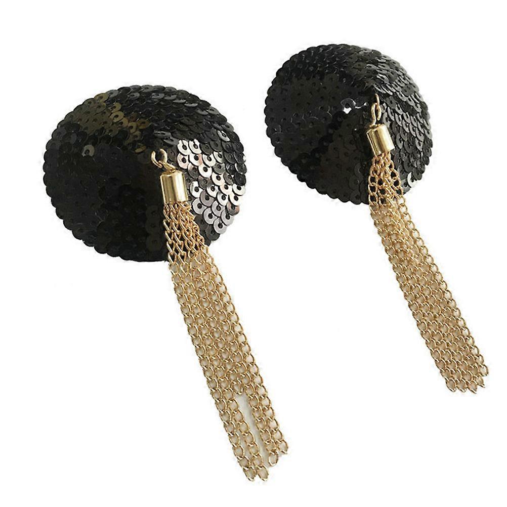 Paste Sequin Pastes for Women Use 4Pcs Black Tassel Breast Covers