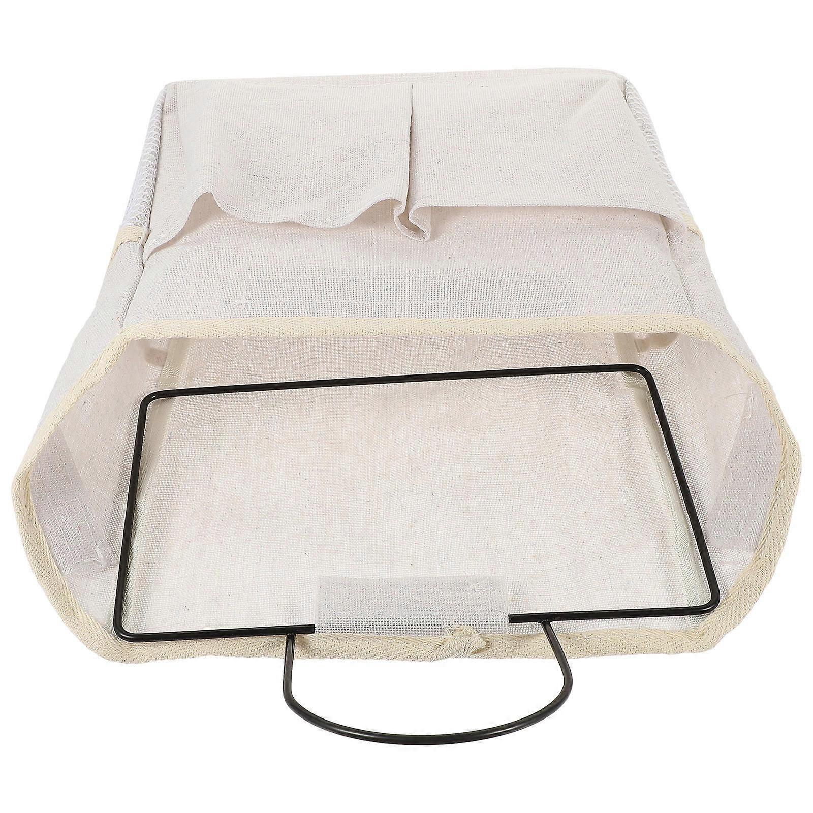 6Pcs Hanging Storage Bag Wall Organizer for Storage in Beige Canvas