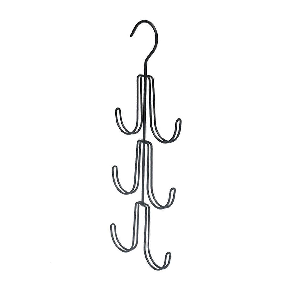 Black Handbag Storage Hanger Metal Rotatable Hook