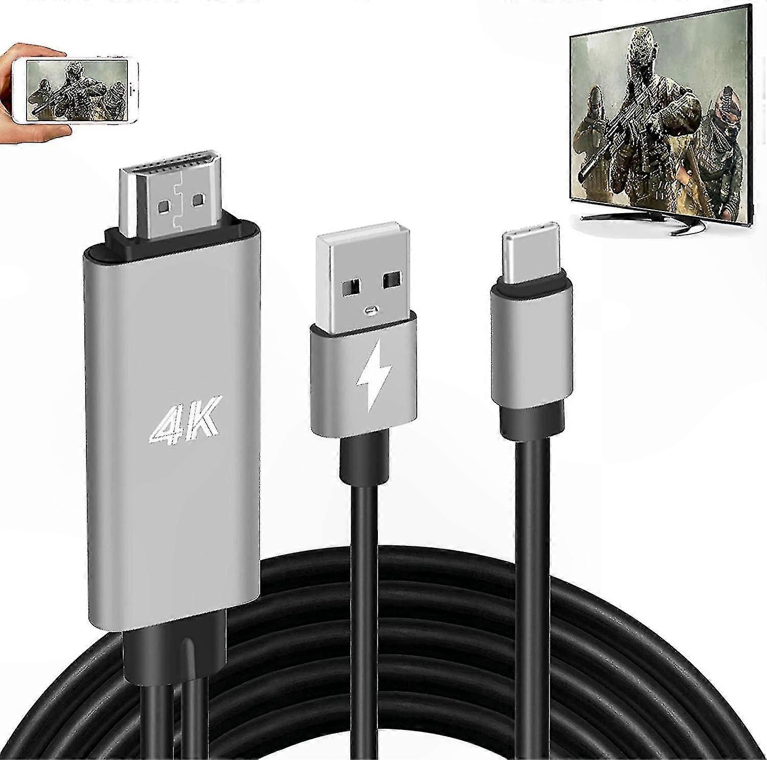 USB-C to HDMI Adapter Cable 4K MHL Digital Video Conversion