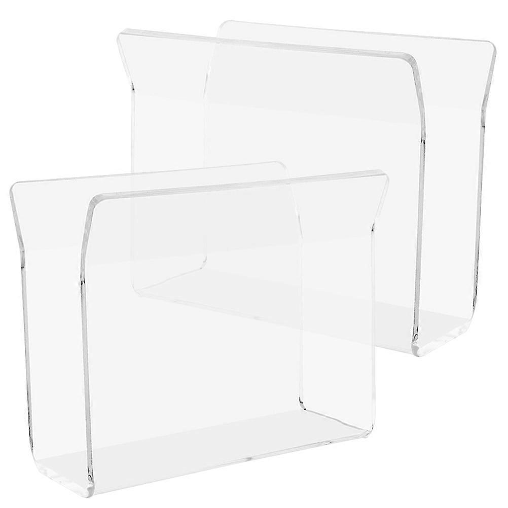 Transparent Napkin Holder 4 Pcs Rectangular Design Suitable For Home Decor Parties Restaurants 12.70X10.80X7.00CM Tissue Storage