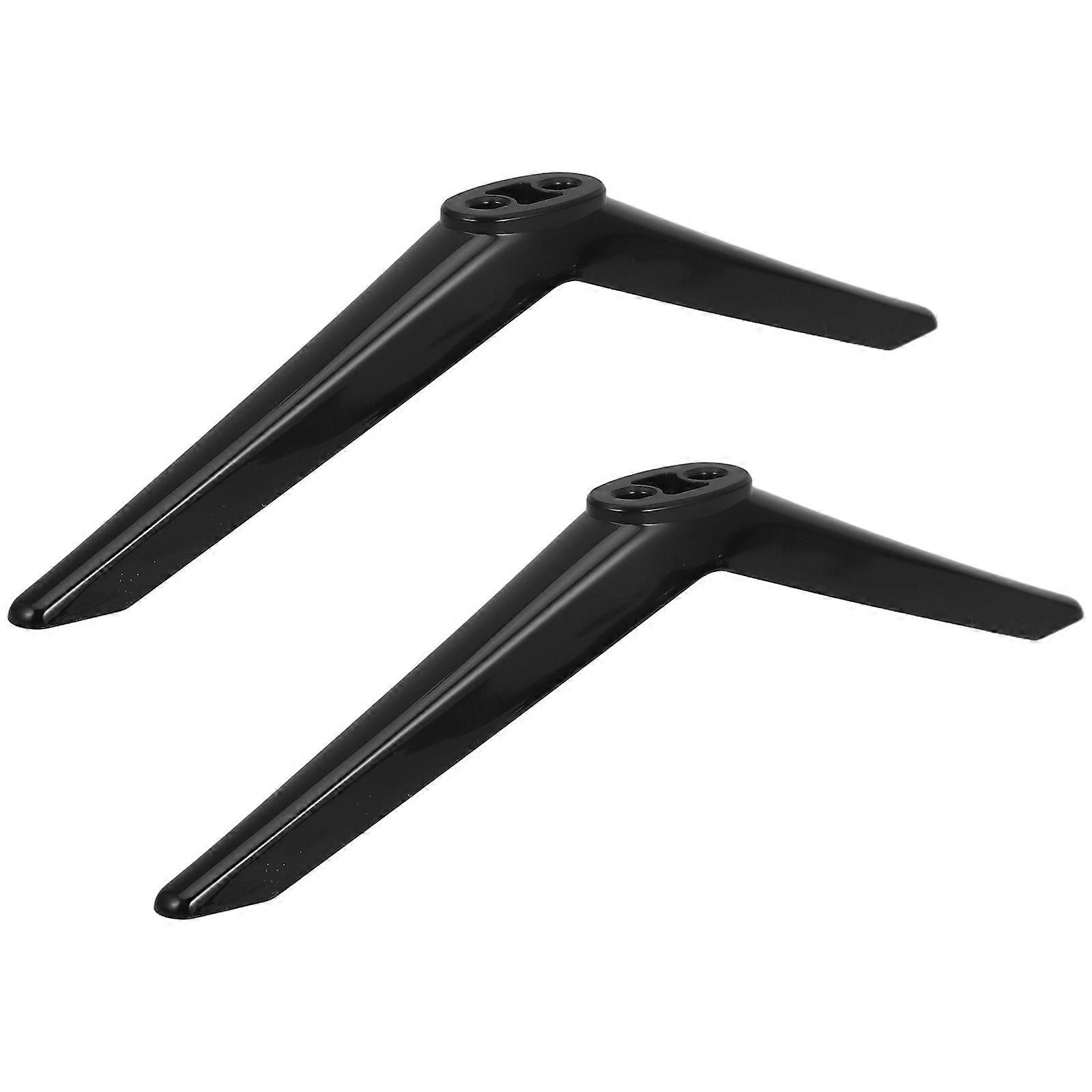 Television Pedestal Feet With Easy Installation For Lcd Led Screen Televisions In Black Color And 4 Pairs