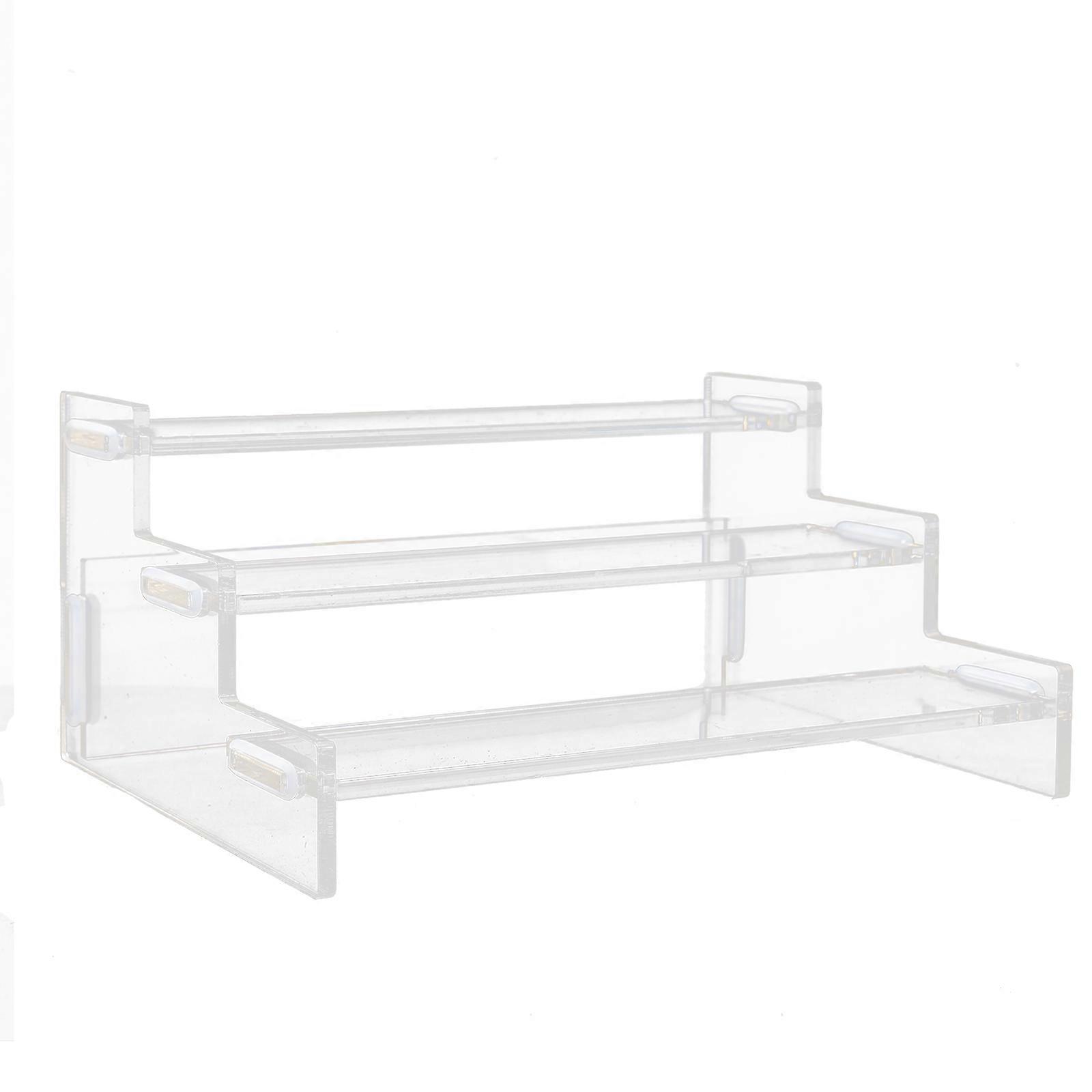 2Pcs Transparent Acrylic Display Rack for Storage Use Multi-Layer Holder