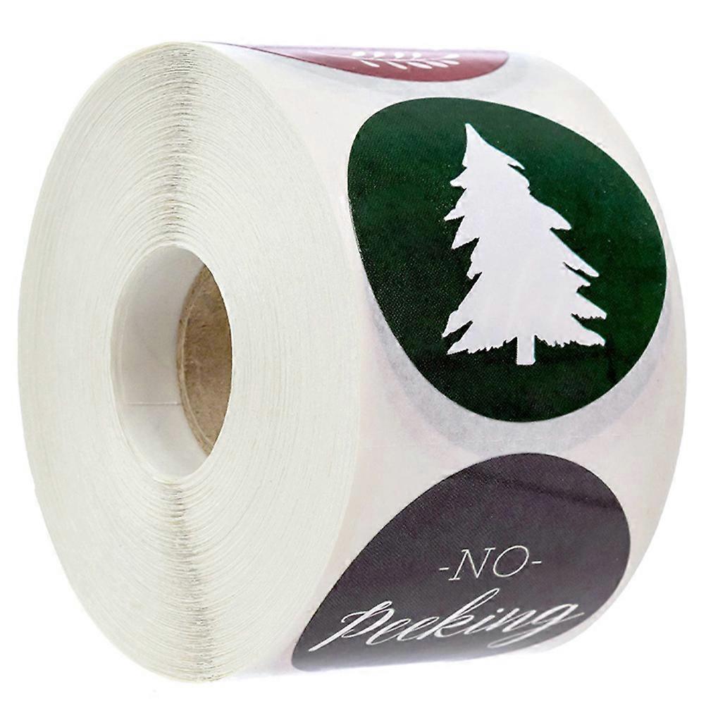 Christmas Sealing Sticker for Decoration Use 3 Rolls Round Adhesive Pack
