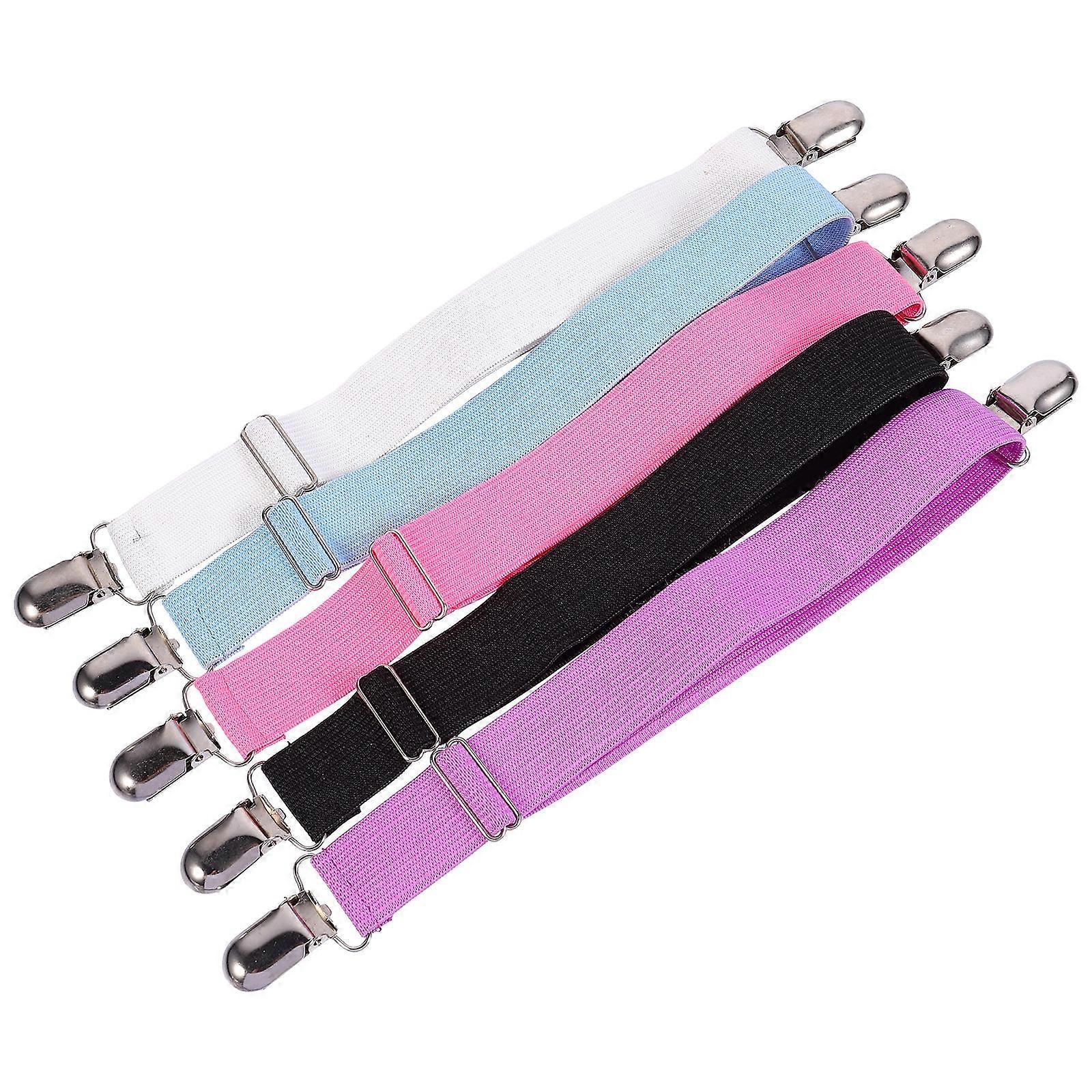 Fitted Sheet Clips Adjustable Bed Sheet Strap Clips Elastic Mattress Sheet Fasteners Holder Bedroom Use 5Pcs