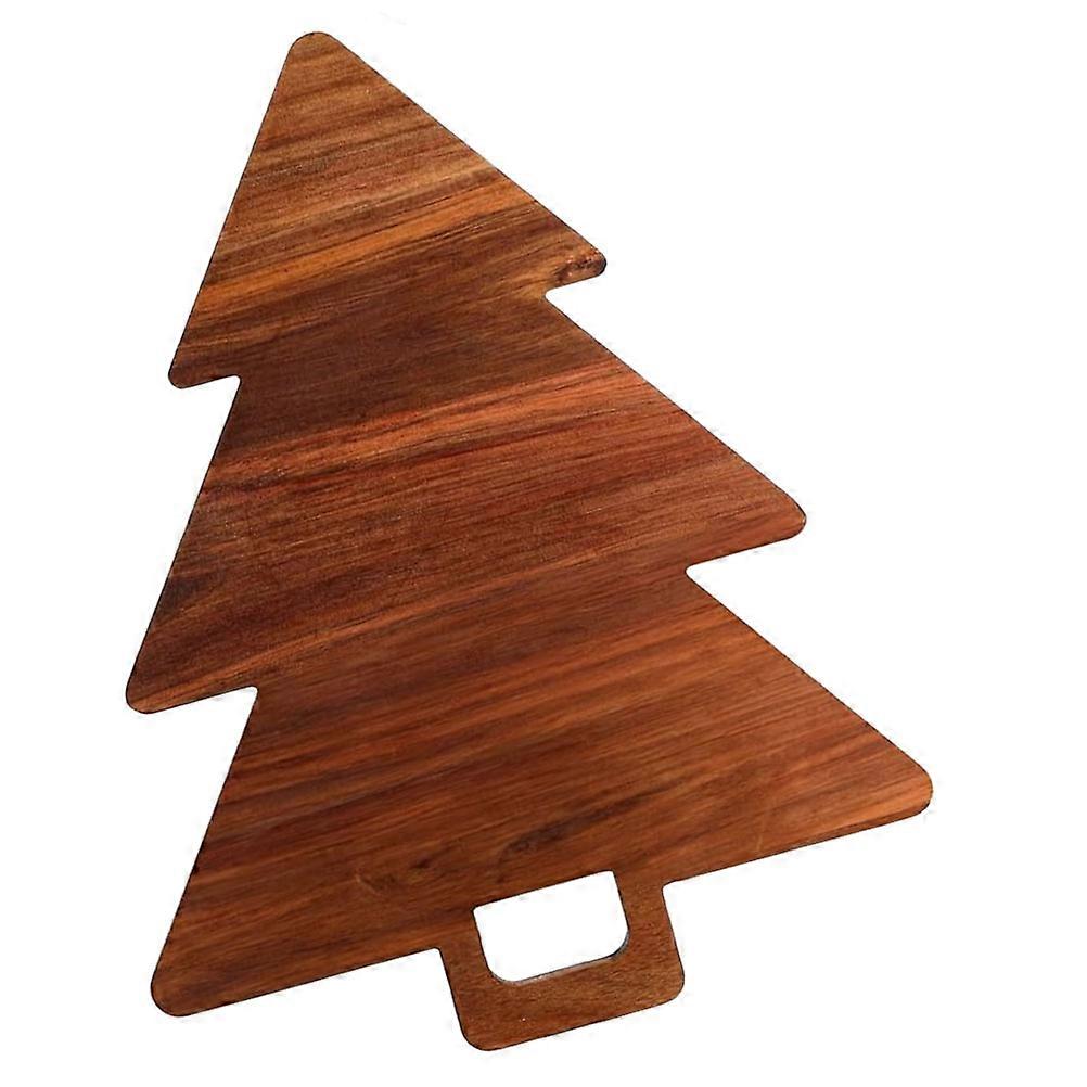Christmas Tree Shaped Wooden Cutting Board 3Pcs For Kitchen Use Light Brown Festive Design Practicality