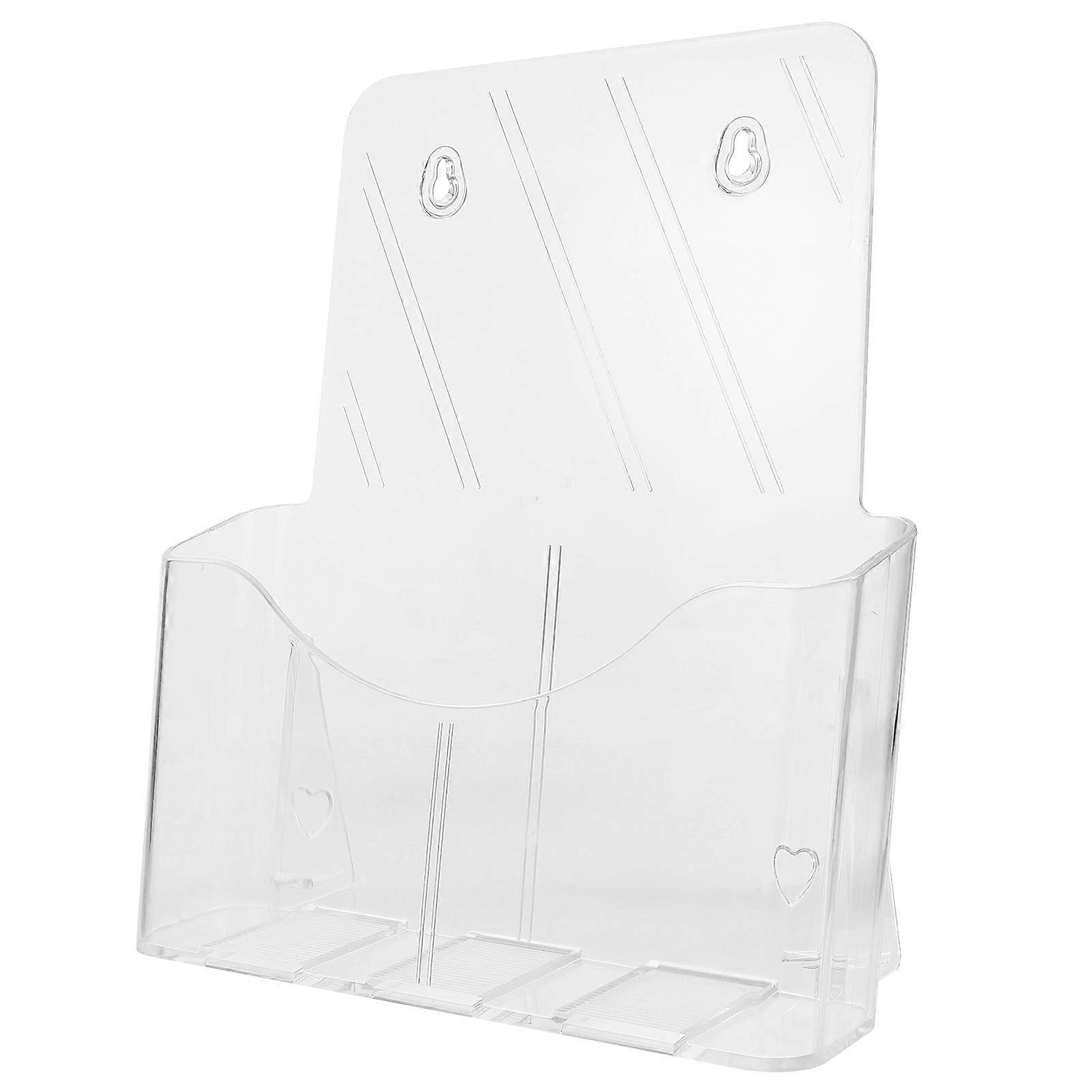 Acrylic Transparent Magazine Rack File Organizer for Office Use 3Pcs