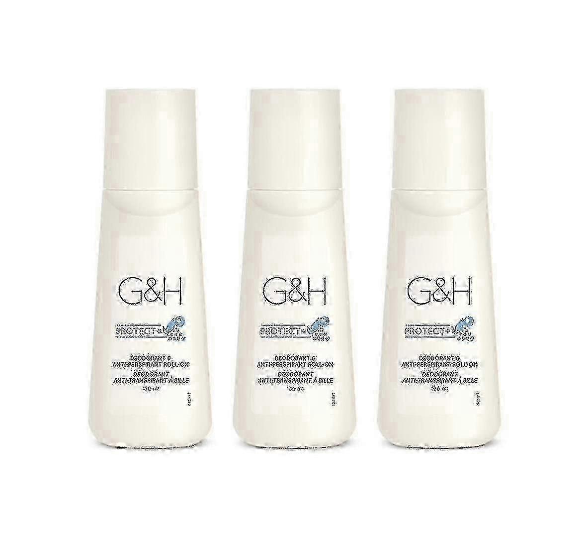 X 3 Bottle Gh Protect+ Deodorant Anti-perspirant Roll-on Size 100 Ml. 2025