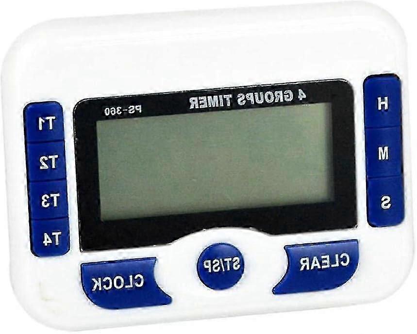 4 Channel Digital LCD Cooking Countdown Timer Alarm Clock for Eggs and More