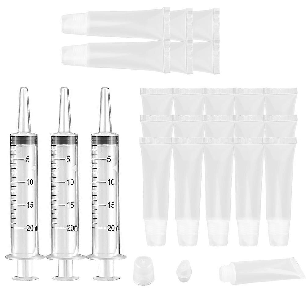 Makeup Lip Gloss Containers White Tubes for Cosmetic Use 25Pcs Set