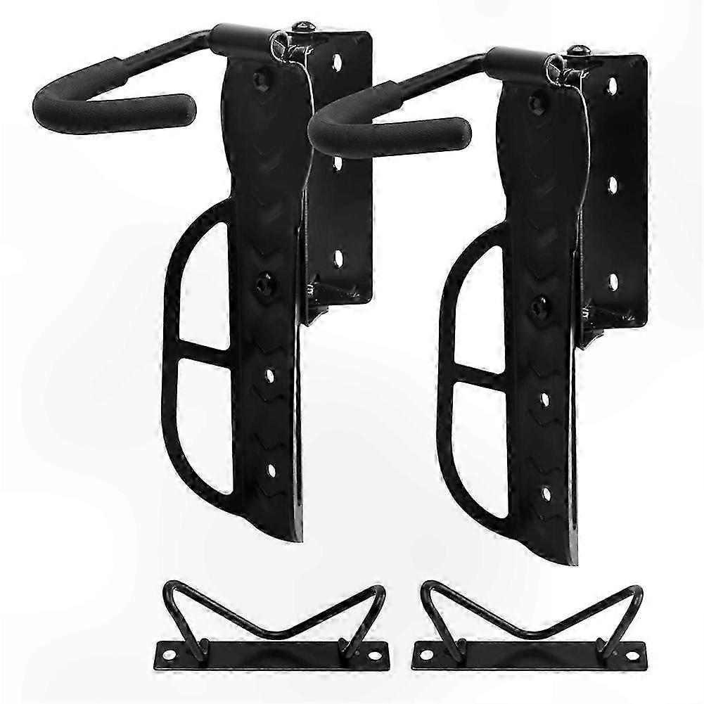 Wall Mounted Bike Rack for Vertical Storage, 2 Pack Rotating Hangers for Garage Organization and Space Saving Solution