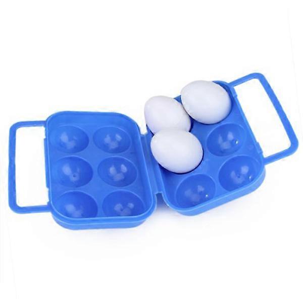 Plastic Egg Carrier Portable Folding Egg Holder Container for 6 Eggs