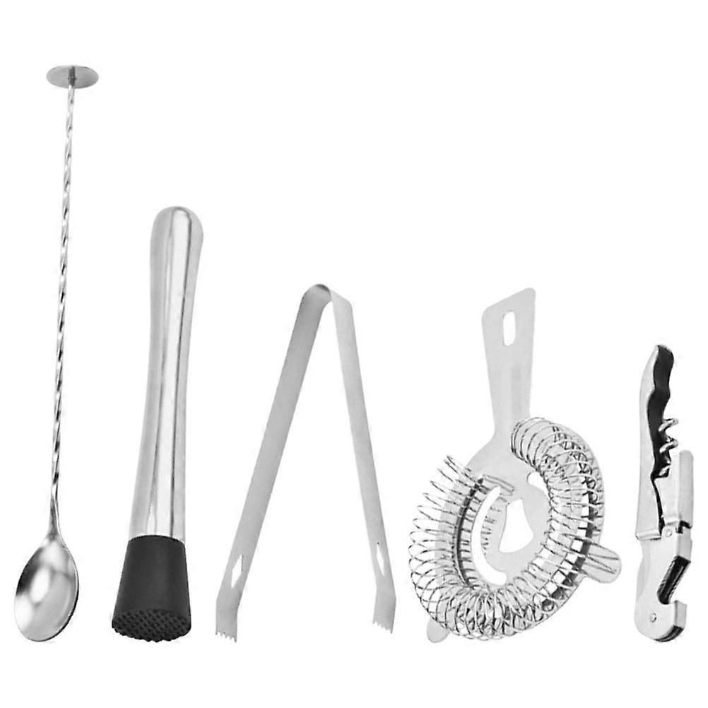 Professional Bartender Kit For Cocktail Enthusiasts Featuring Stainless Steel Mixing Drinks Tool 1 Set