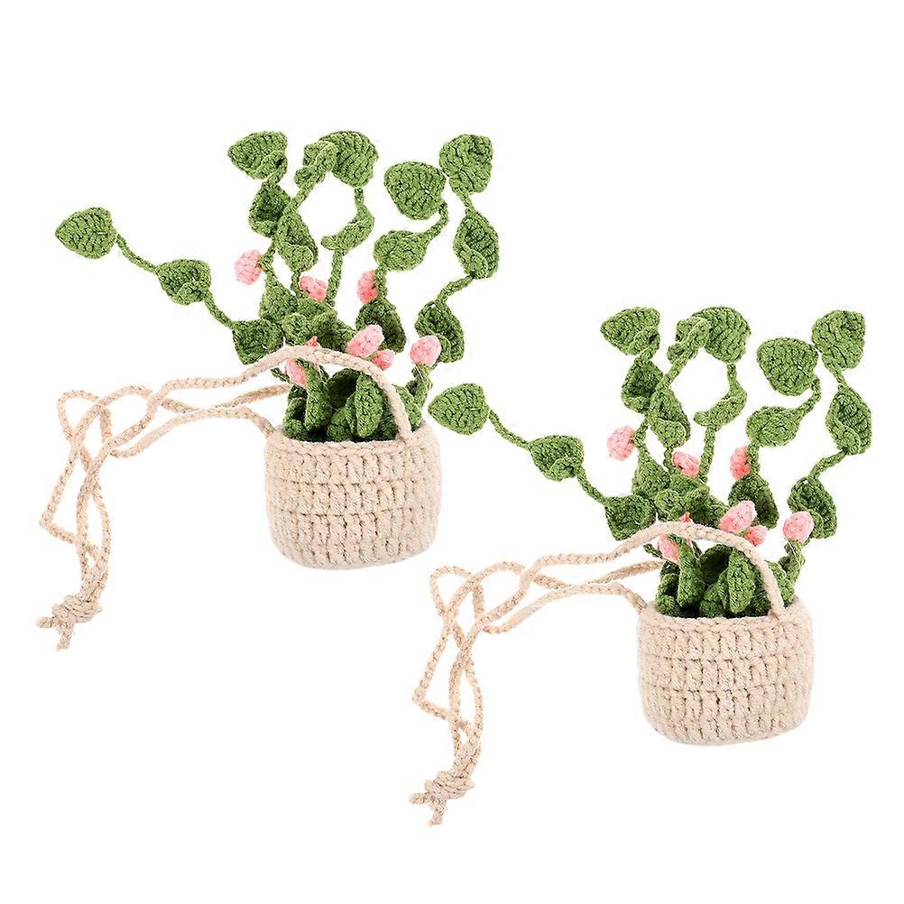 Boho Crochet Car Mirror Charm for Rear View Mirror 10Pcs Set