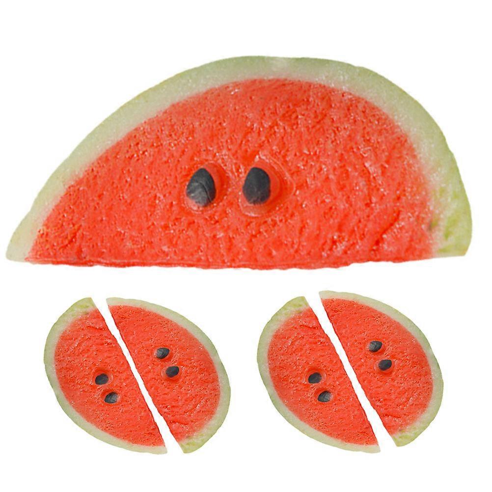 Artificial Fruit Slices Miniature Watermelon Slice Model for Decor 20Pcs