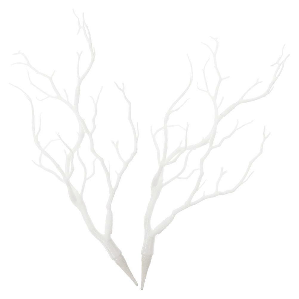 Plastic Artificial Tree Branches for Decor 6Pcs White Antler Style Ornaments