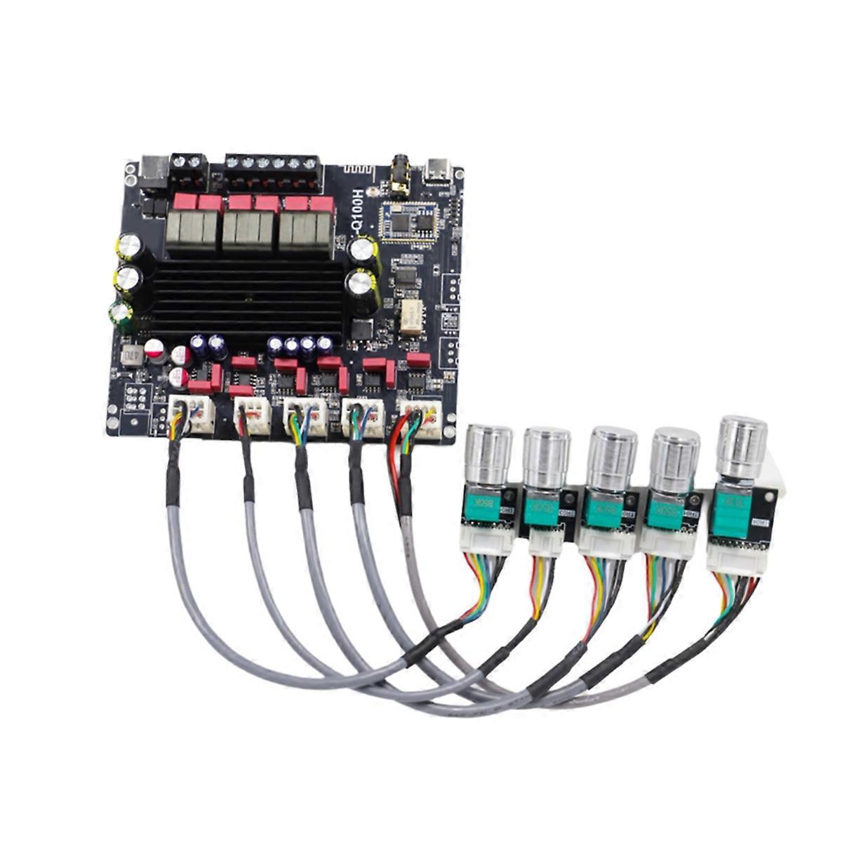 Q100H Bluetooth Digital Amplifier Board 2.1 Channel 50Wx2+100W Subwoofer Amplifier Board TPA3116 for