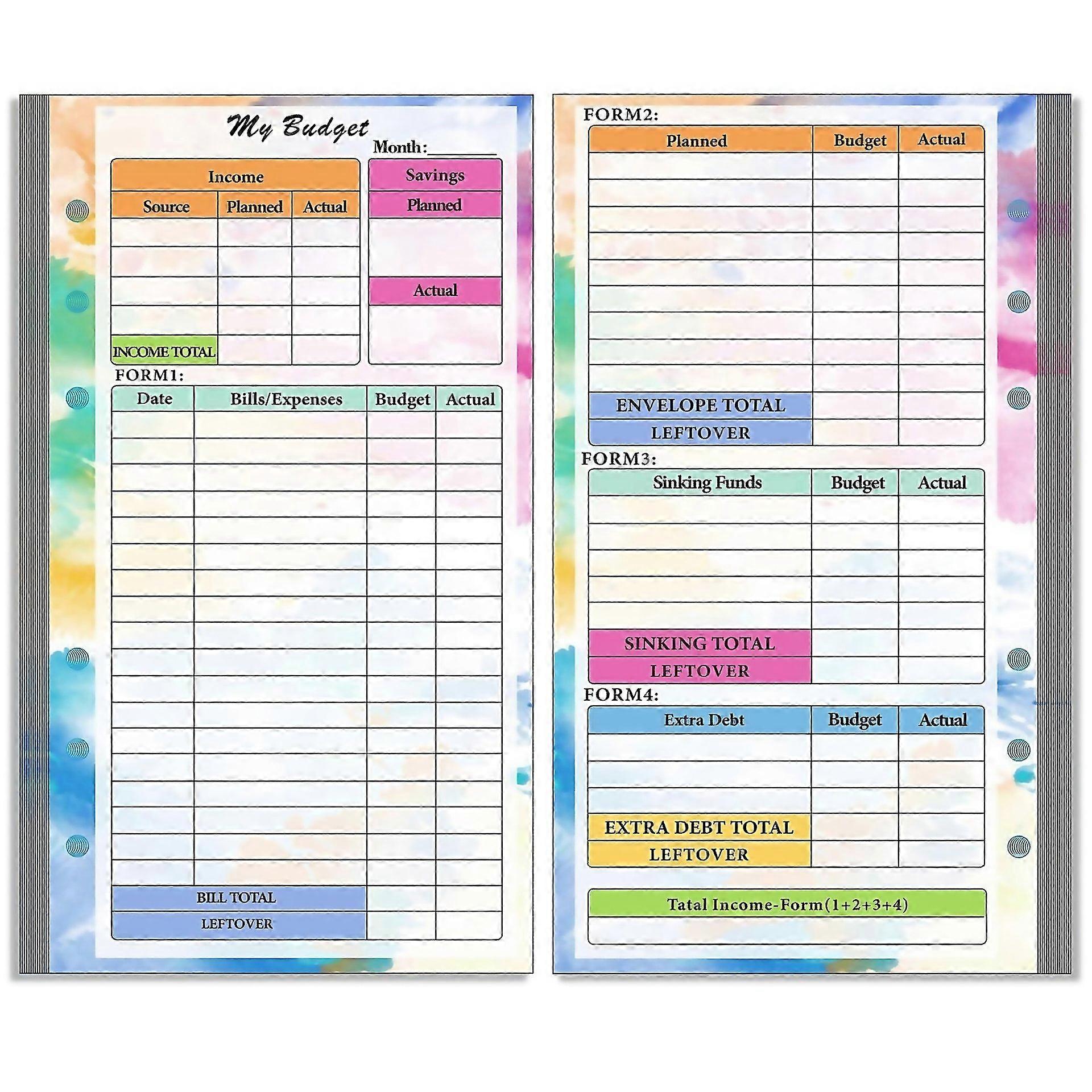For A6 6 Hole Budget Book Looseleaf Core Handbook Insertspec Budget Page 56 Sheets