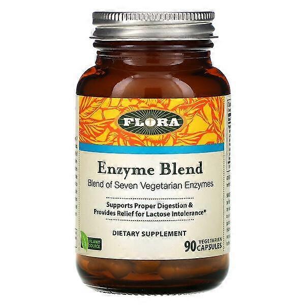 Flora, Enzyme Blend, 90 Vegetarian Capsules