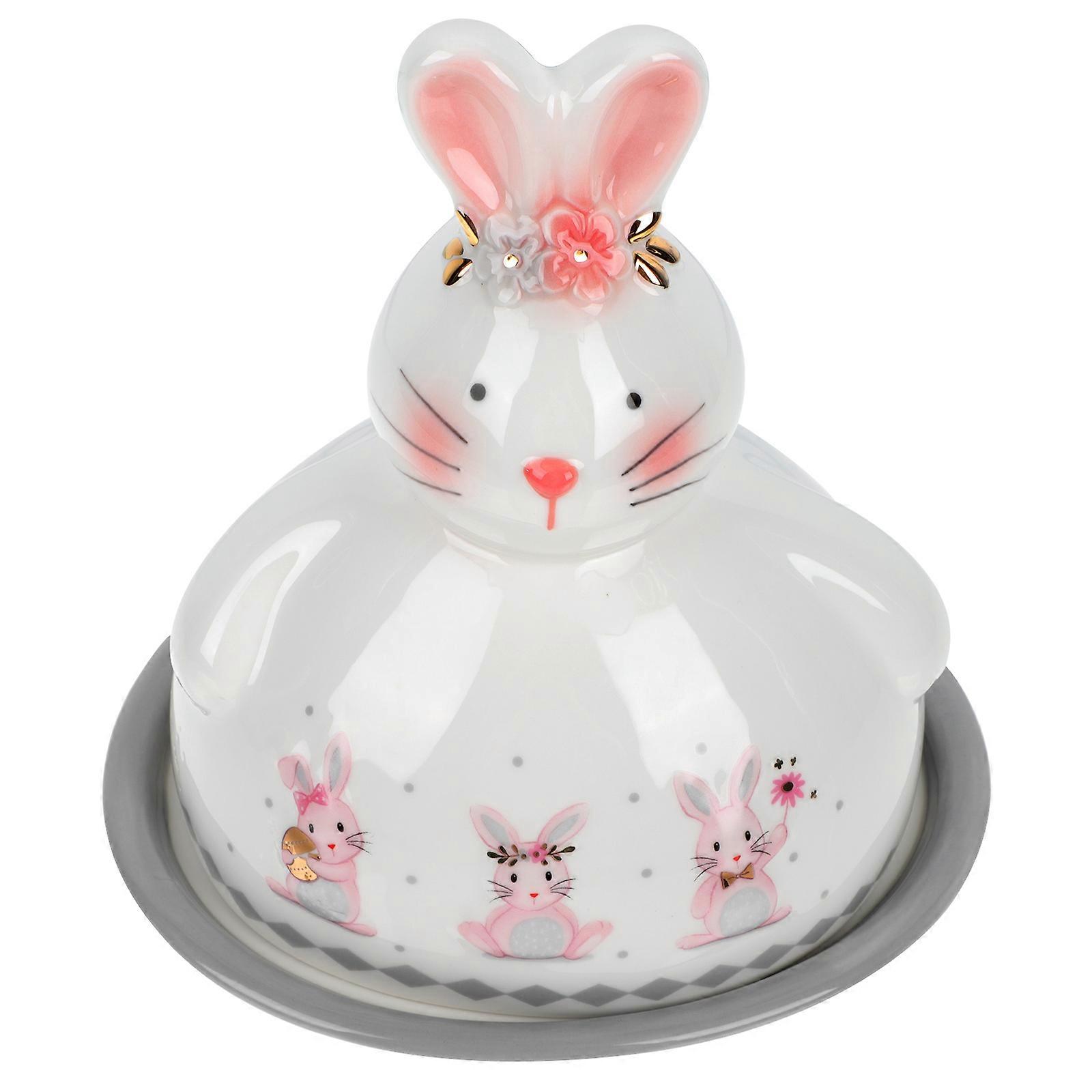 Lovely Rabbit Butter Plate 2Pcs Designed For Gift Giving Featuring Certified Airtight Storage Ideal For Home Use